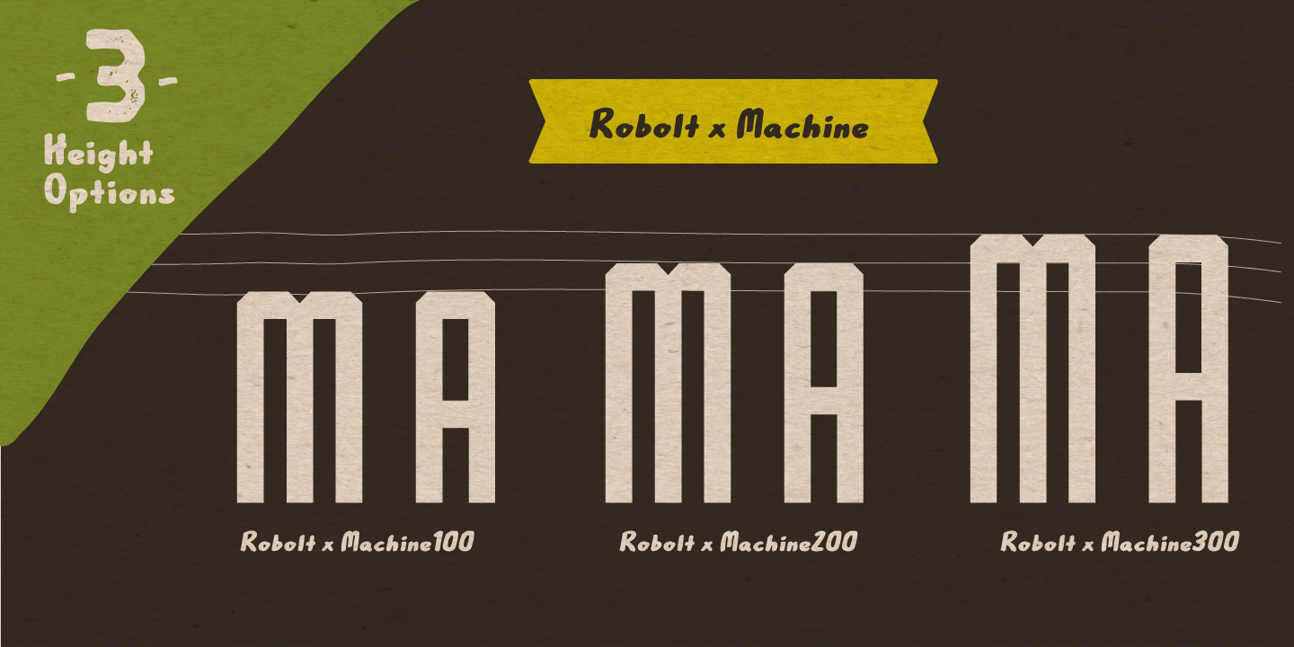 Przykład czcionki Robolt Machine 300